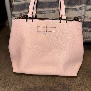 Kate Spade Blush Pink Satchel with Bow Accent